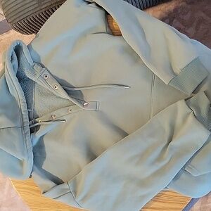 Quarter Button Hooded Sweatshirt